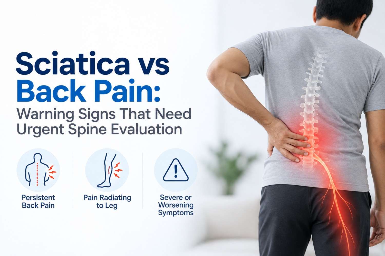 Sciatica vs Back Pain: Warning Signs That Need Urgent Spine Evaluation