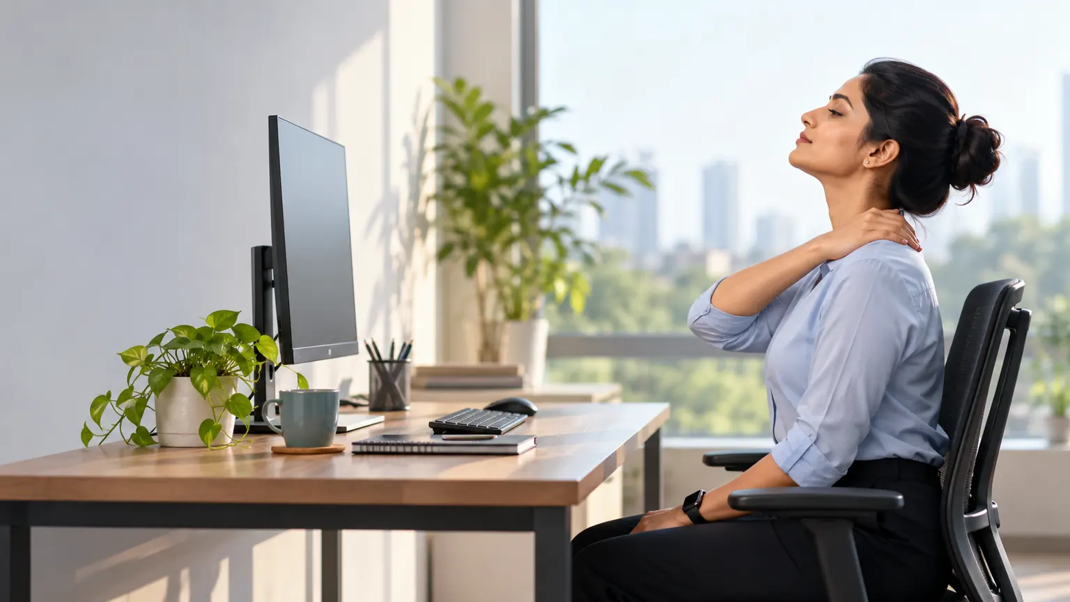 Neck Pain Exercises for Desk Workers: Posture, Setup and Daily Relief