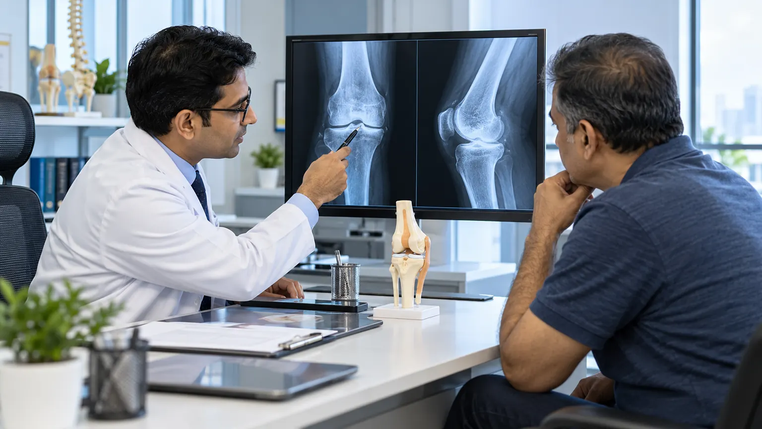 X-Ray में Knee Joint Space कम लिखा है तो क्या मतलब है? क्या Knee Replacement जरूरी है?